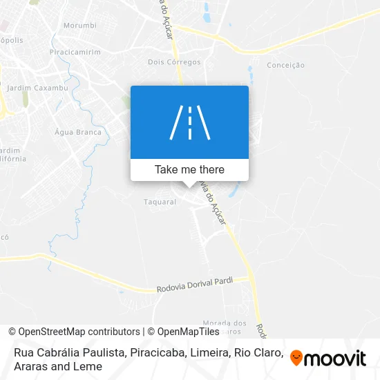 Rua Cabrália Paulista map