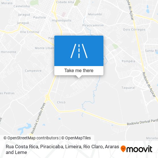 Rua Costa Rica map