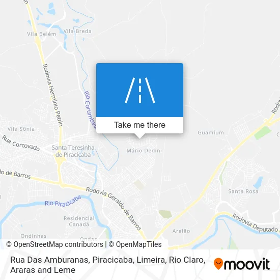 Rua Das Amburanas map