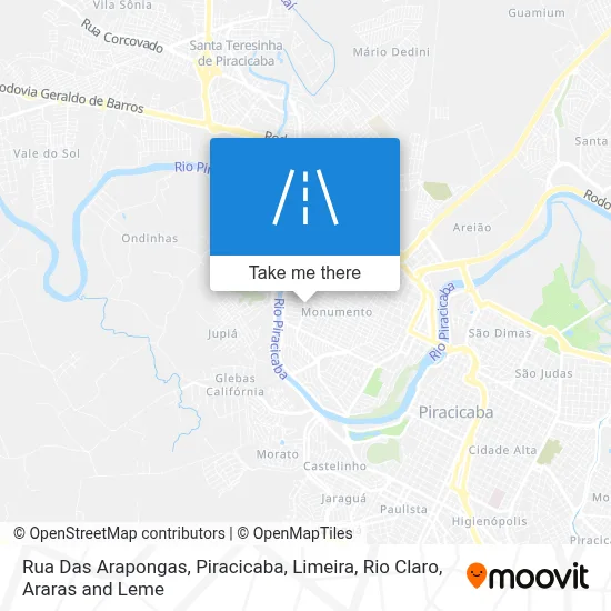 Rua Das Arapongas map