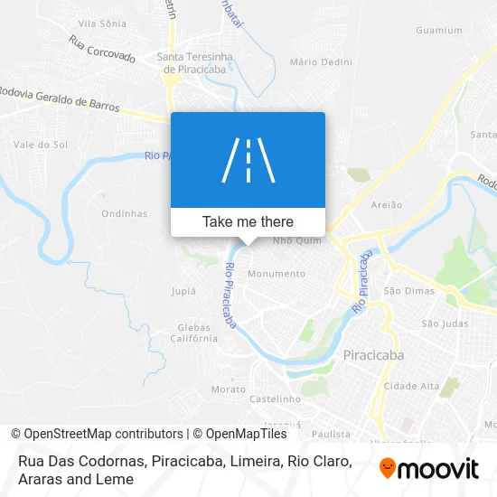Rua Das Codornas map