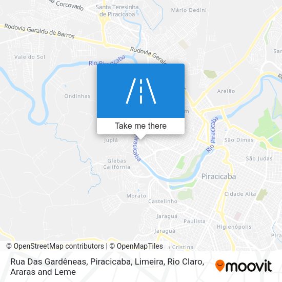 Rua Das Gardêneas map