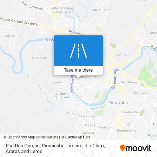 Mapa Rua Das Garças