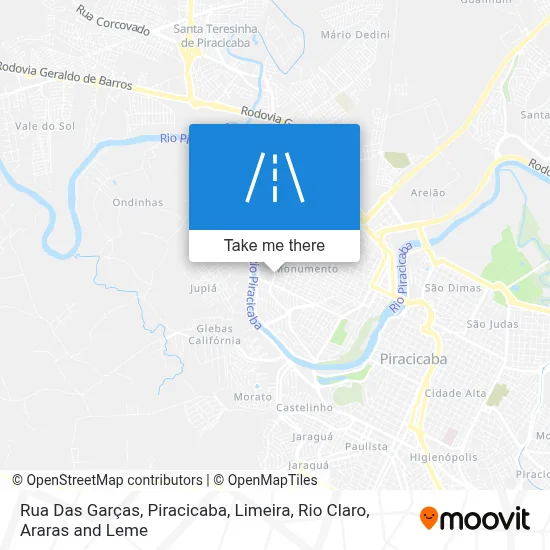 Rua Das Garças map