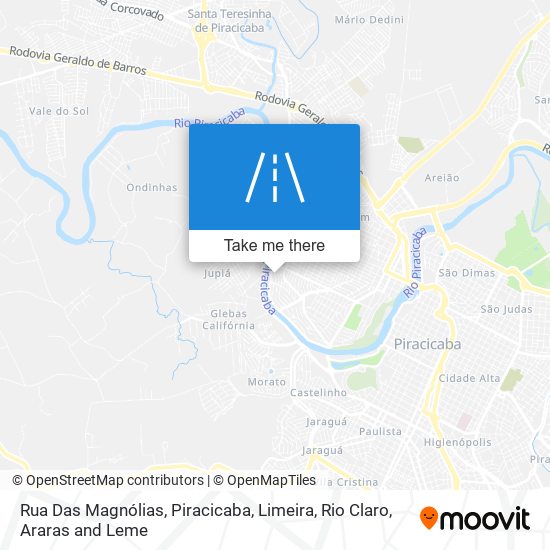 Mapa Rua Das Magnólias