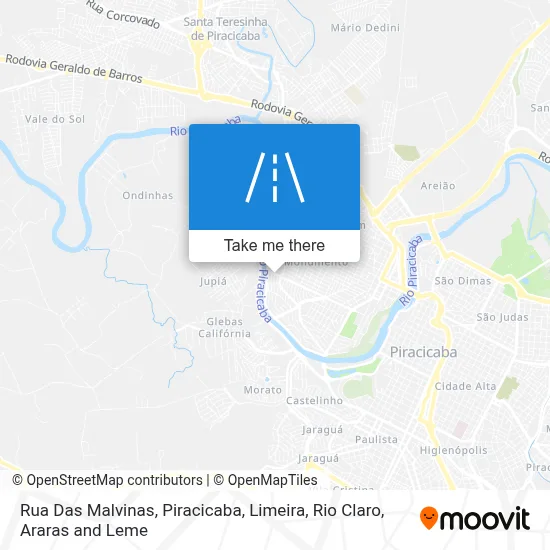 Rua Das Malvinas map