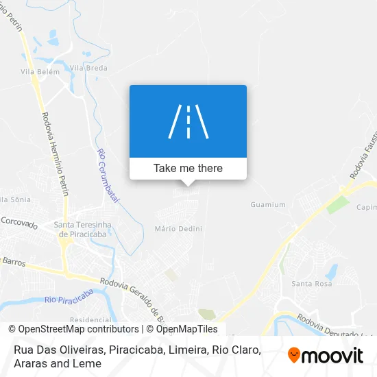 Rua Das Oliveiras map