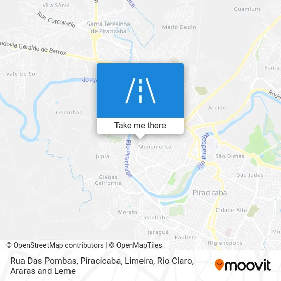 Rua Das Pombas map