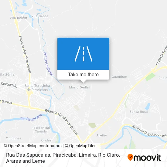 Rua Das Sapucaias map