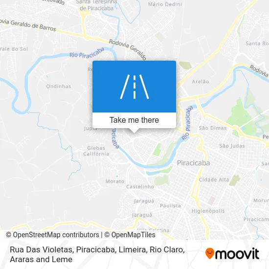 Rua Das Violetas map