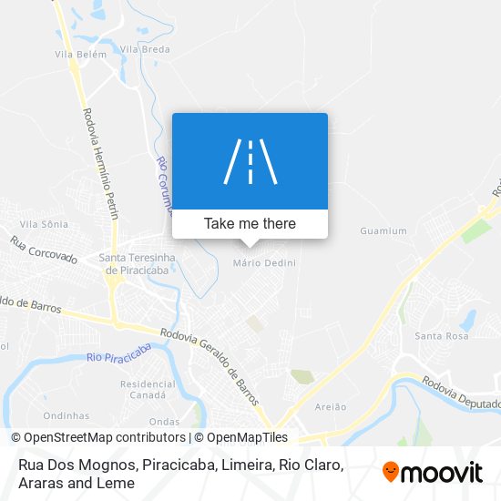 Rua Dos Mognos map