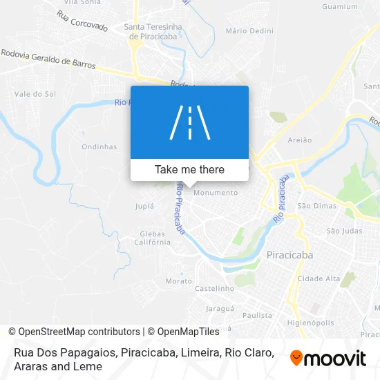 Rua Dos Papagaios map