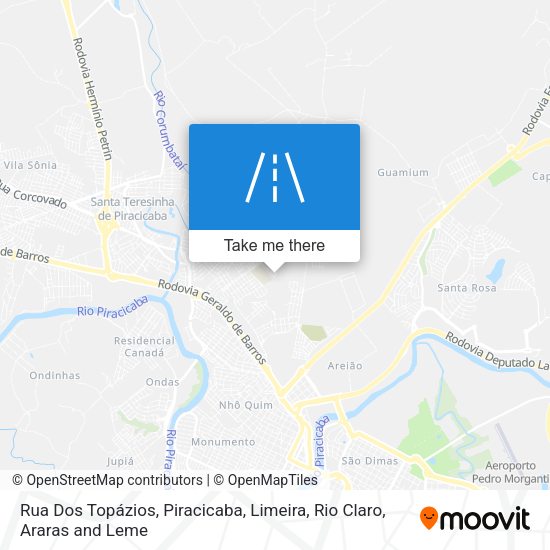Rua Dos Topázios map