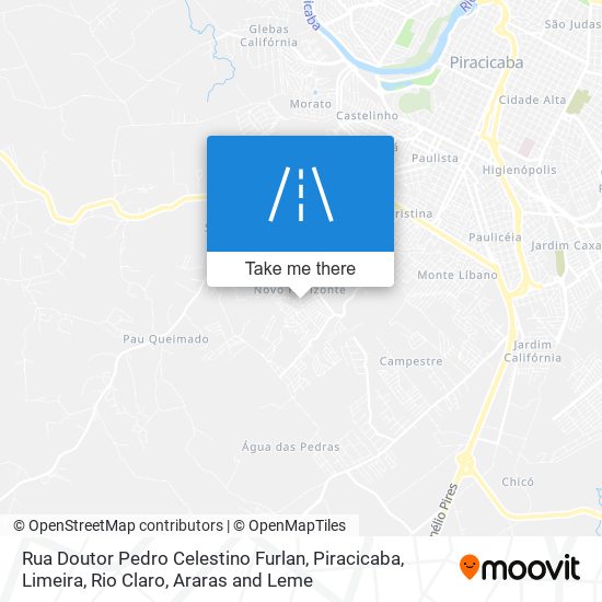 Mapa Rua Doutor Pedro Celestino Furlan