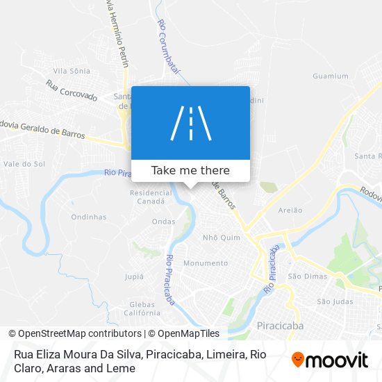 Mapa Rua Eliza Moura Da Silva