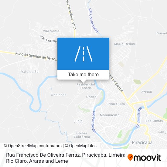 Rua Francisco De Oliveira Ferraz map