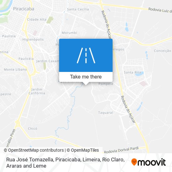 Rua José Tomazella map