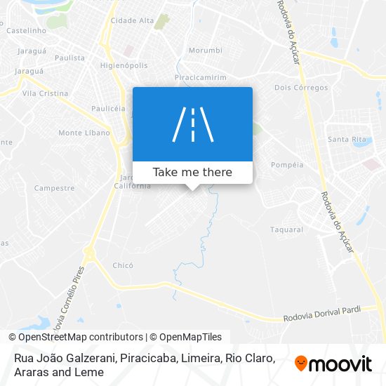 Rua João Galzerani map