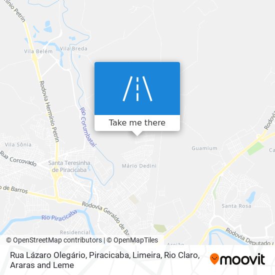 Mapa Rua Lázaro Olegário