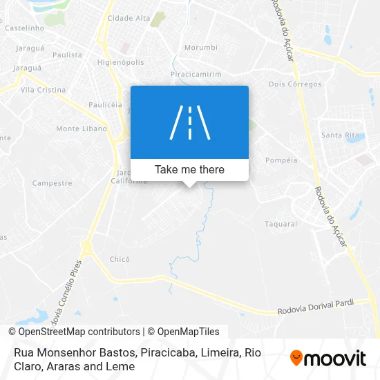 Rua Monsenhor Bastos map