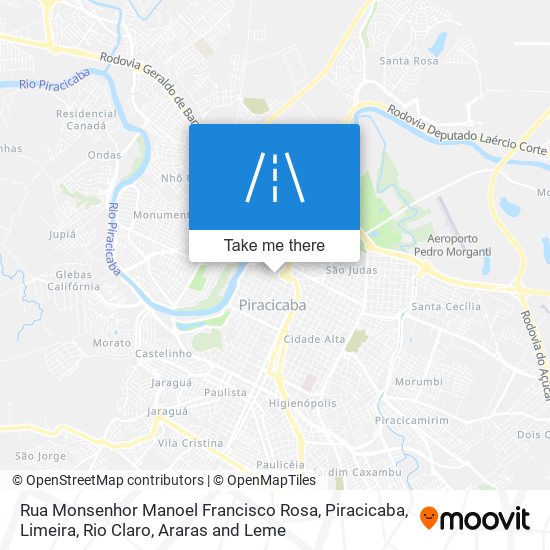 Rua Monsenhor Manoel Francisco Rosa map