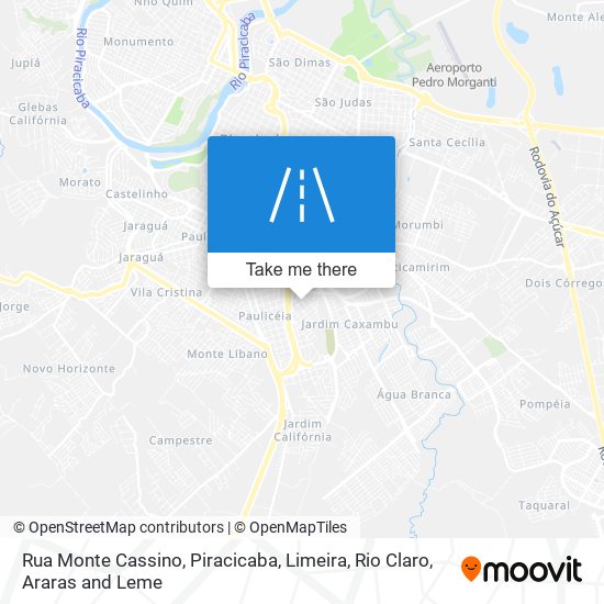 Mapa Rua Monte Cassino