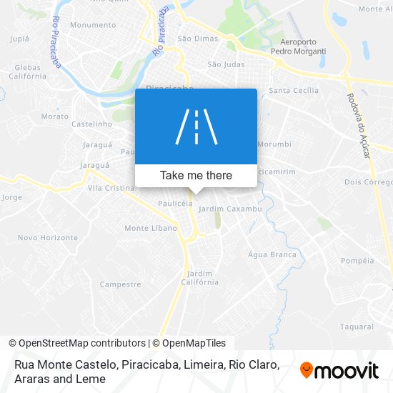 Mapa Rua Monte Castelo