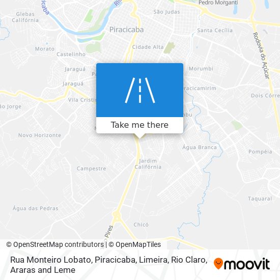 Mapa Rua Monteiro Lobato