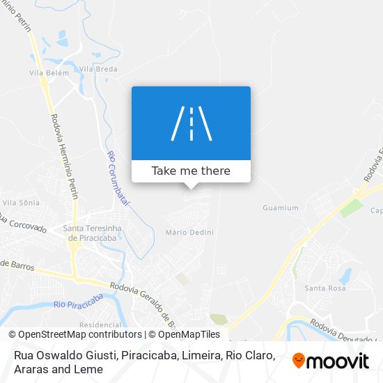 Mapa Rua Oswaldo Giusti