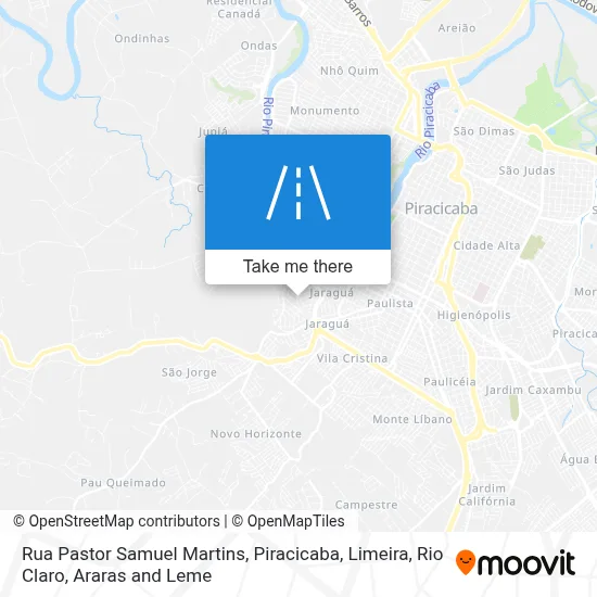 Rua Pastor Samuel Martins map