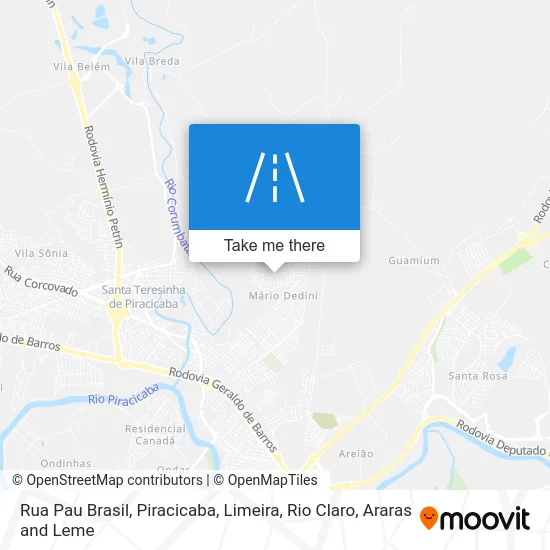 Rua Pau Brasil map