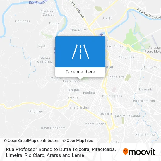 Rua Professor Benedito Dutra Teixeira map