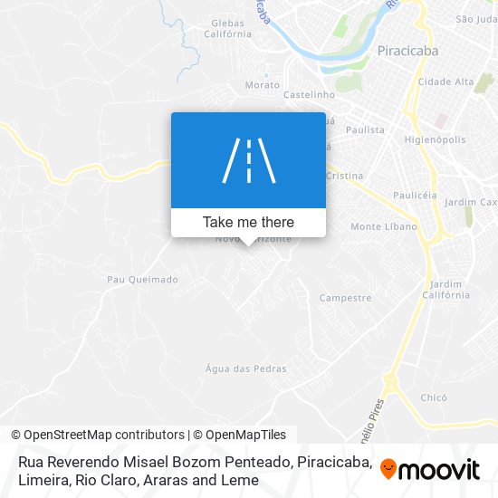 Rua Reverendo Misael Bozom Penteado map