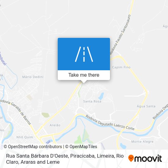 Rua Santa Bárbara D'Oeste map