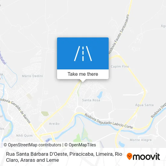 Rua Santa Bárbara D'Oeste map