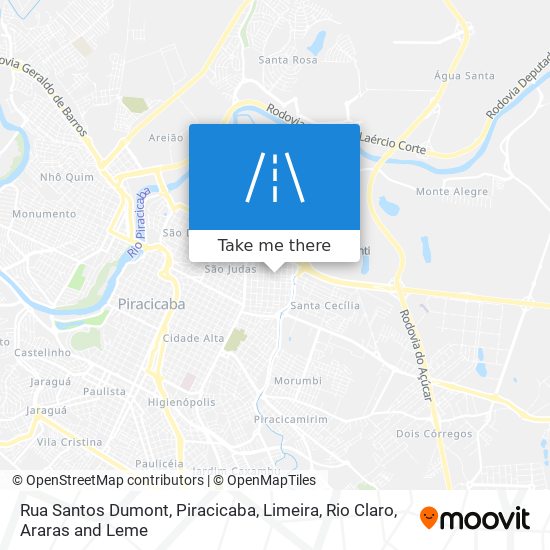 Rua Santos Dumont map