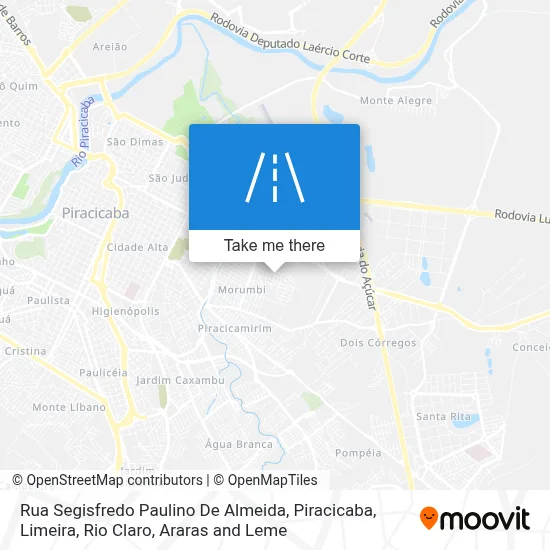 Rua Segisfredo Paulino De Almeida map