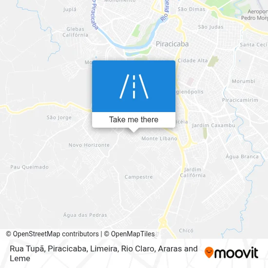 Rua Tupã map