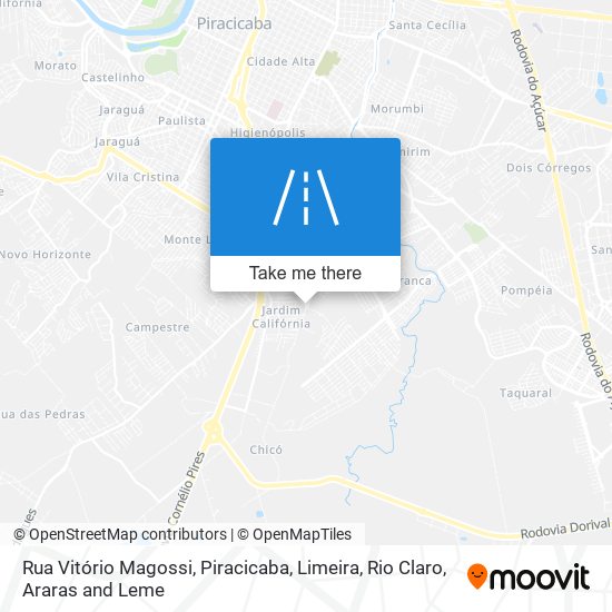 Mapa Rua Vitório Magossi