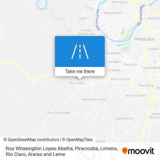 Rua Whasington Lopes Abelha map