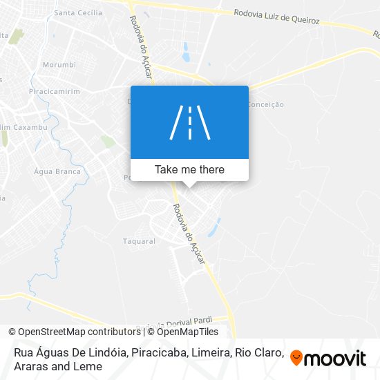 Rua Águas De Lindóia map