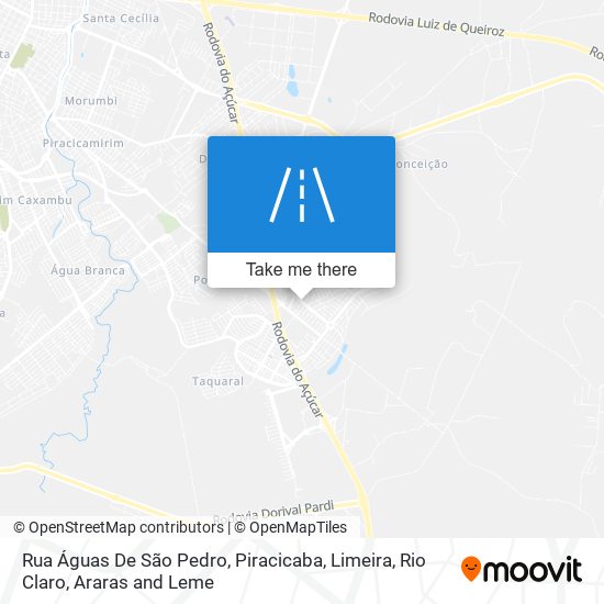 Rua Águas De São Pedro map