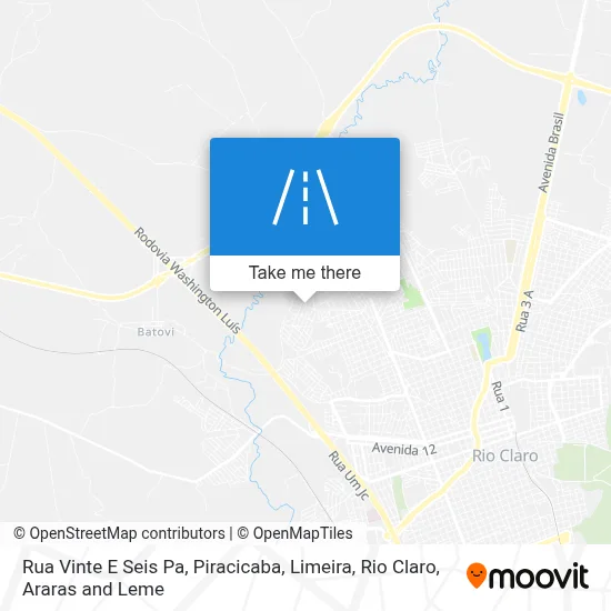 Rua Vinte E Seis Pa map