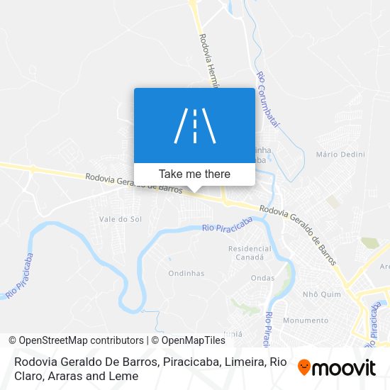 Rodovia Geraldo De Barros map