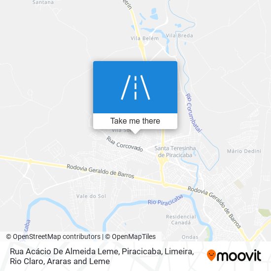 Mapa Rua Acácio De Almeida Leme