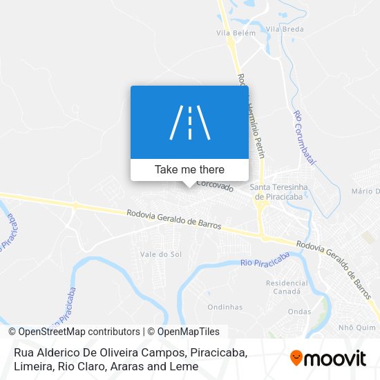 Rua Alderico De Oliveira Campos map