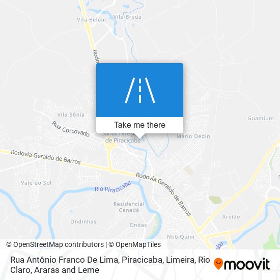 Rua Antônio Franco De Lima map