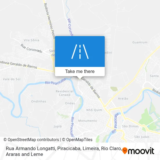 Rua Armando Longatti map