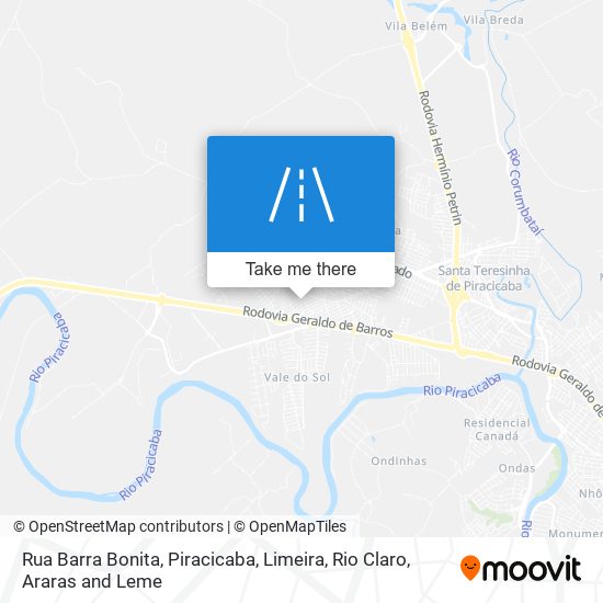 Mapa Rua Barra Bonita