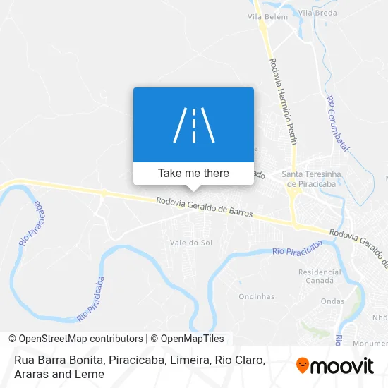 Rua Barra Bonita map